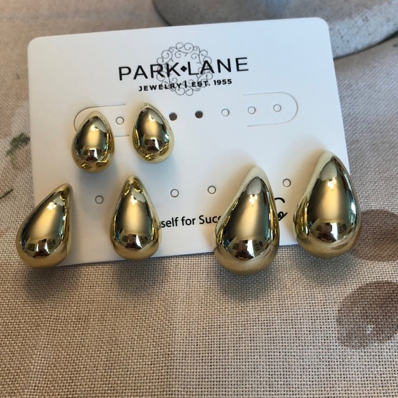 Park Lane Monaco Gold Teardrop Earrings Set - Picture 6 of 6